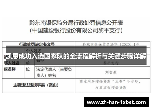 凯恩成功入选国家队的全流程解析与关键步骤详解
